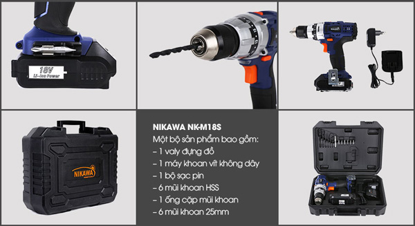 Máy khoan không dây Nikawa NK-M18S